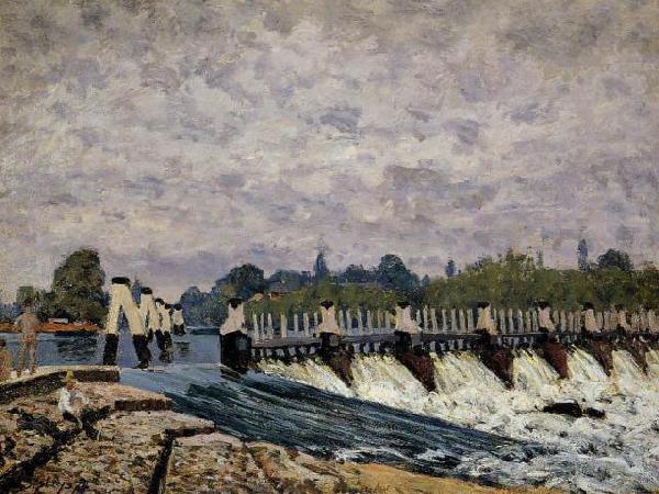 Alfred Sisley Molesey Weir  Morning china oil painting image